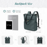 GOLF SUPAGS Convertible Laptop Backpack for Women Casual Daypack Notebook Tote Bag for Work College Travel Leisure (Atrovirens)