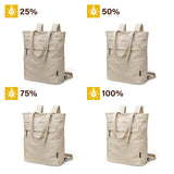 GOLF SUPAGS Foldaway Convertible Tote Backpack Lightweight Nylon Daypack for Women Men City Pack Versatile Backpack for Leisure Travel, Apricot