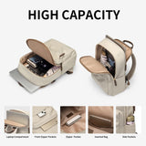 GOLF SUPAGS Laptop Backpack for Women Fits 14 Inch Notebook Casual Daypack Purse Work Travel College Bag (Apricot)