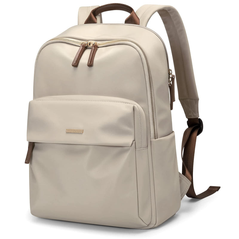 GOLF SUPAGS Laptop Backpack for Women Fits 14 Inch Notebook Casual Daypack Purse Work Travel College Bag (Apricot)