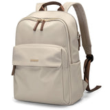 GOLF SUPAGS Laptop Backpack for Women Fits 14 Inch Notebook Casual Daypack Purse Work Travel College Bag (Apricot)