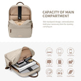 GOLF SUPAGS Laptop Backpack for Women Slim Computer Bag Work Travel College Backpack Purse Fits 14 Inch Notebook (Apricot)