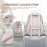 GOLF SUPAGS Laptop Backpack for Women Slim Computer Bag Work Travel College Backpack Purse Fits 15.6 Inch Notebook (Pinkish Gray)