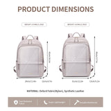 GOLF SUPAGS Laptop Backpack for Women Slim Computer Bag Work Travel College Backpack Purse Fits 15.6 Inch Notebook (Pinkish Gray)