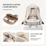 GOLF SUPAGS Laptop Backpack for Women Travel, Work & College Backpacks Fits 15.6" Laptop with Multiple Storage Pockets Airline Approved Carry - on Bag (Apricot)