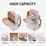 GOLF SUPAGS Stylish Laptop Backpack for Women Airline Approved Perfect for Work College and Travel Multi - Functional Casual Daypack Fits 15.6 Inch Notebook (Pinkish Grey)