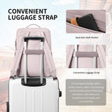 GOLF SUPAGS Stylish Laptop Backpack for Women Airline Approved Perfect for Work College and Travel Multi - Functional Casual Daypack Fits 15.6 Inch Notebook (Pinkish Grey)