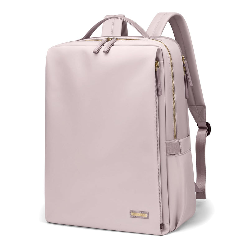 GOLF SUPAGS Stylish Laptop Backpack for Women Airline Approved Perfect for Work College and Travel Multi - Functional Casual Daypack Fits 15.6 Inch Notebook (Pinkish Grey)
