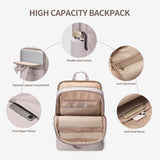 GOLF SUPAGS Travel Laptop Backpack for Women Anti Theft Slim Durable College Bookbag Business Computer Bag Fit 13.3Inch Notebook (Pinkish Grey, 13.3Inch)