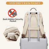 GOLF SUPAGS Women Laptop Backpack Casual Daypack for Work Travel College Backpack Purse Fits 14 Inch Notebook (Apricot)