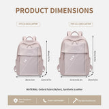 GOLF SUPAGS Womens Laptop Backpack with Separate Laptop Compartment Water Resistant Computer Backpacks Fits 14 Inch Notebook Travel Work College Bags (14 - Inch, Pinkish Grey)