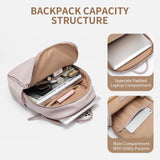 GOLF SUPAGS Womens Laptop Backpack with Separate Laptop Compartment Water Resistant Computer Backpacks Fits 14 Inch Notebook Travel Work College Bags (14 - Inch, Pinkish Grey)