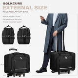 Golkcurx Rolling Laptop Bag with Wheels, Removable Water - Repellent Rolling Briefcase for Women and Men
