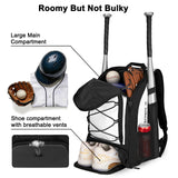 Goloni 40L Baseball Bag, Softball Bat Bag with Shoes Compartment,Fence Hook,Backpack for Baseball, T - Ball & Softball Equipment & Gear,White
