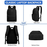 Goloni Backpack for Men Women,Travel Laptop Backpack, Water Resistant 17.3 Inch USB Charging Backpack, Large Capacity Work Commute Bag,All Black