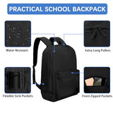 Goloni Backpack for Men Women,Travel Laptop Backpack, Water Resistant 17.3 Inch USB Charging Backpack, Large Capacity Work Commute Bag,All Black
