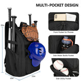 Goloni Baseball Bag, 60L Capacity Softball bag Holds 4 Bats for Youth & Adult, Baseball Bat Backpack with Shoes Compartment,Helmet Holder,Fence for Hook T - Ball, Softball Equipment, Baseball Gear