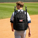 Goloni Baseball Bag, 60L Capacity Softball bag Holds 4 Bats for Youth & Adult, Baseball Bat Backpack with Shoes Compartment,Helmet Holder,Fence for Hook T - Ball, Softball Equipment, Baseball Gear