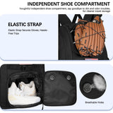 Goloni Baseball Bag, 60L Capacity Softball bag Holds 4 Bats for Youth & Adult, Baseball Bat Backpack with Shoes Compartment,Helmet Holder,Fence for Hook T - Ball, Softball Equipment, Baseball Gear