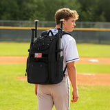 Goloni Baseball Bag, 60L Capacity Softball bag Holds 4 Bats for Youth & Adult, Baseball Bat Backpack with Shoes Compartment,Helmet Holder,Fence for Hook T - Ball, Softball Equipment, Baseball Gear