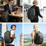 Goloni Laptop Backpack for Men Women, 17 Inch Travel Backpack with USB Charging Port, Water Resistant Lightweight Backpack with Compartments, 30L Casual Daypack,Grey