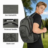 Goloni Laptop Backpack for Men Women, 17 Inch Travel Backpack with USB Charging Port, Water Resistant Lightweight Backpack with Compartments, 30L Casual Daypack,Grey