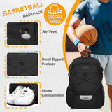 Goloni Soccer Backpack, Large Water - Resistant Sports Bag with Ball & Shoe Compartment, Multi - Purpose Backpack for Basketball, Volleyball, Travel