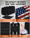Gonex 130L Extra Large Duffel Bag for Men, Heavy Duty 3 in 1 Convertible Carry Travel Duffle, with Shoe Compartment, Tactical Loops, Sports Gear Bag for Family Trips (Black)
