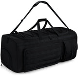 Gonex 130L Extra Large Duffel Bag for Men, Heavy Duty 3 in 1 Convertible Carry Travel Duffle, with Shoe Compartment, Tactical Loops, Sports Gear Bag for Family Trips (Black)