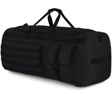 Gonex 130L Extra Large Duffel Bag for Men, Heavy Duty 3 in 1 Convertible Carry Travel Duffle, with Shoe Compartment, Tactical Loops, Sports Gear Bag for Family Trips (Black)