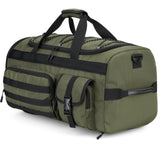 Gonex 45L Duffel Bag for Men, 3 in 1 Convertible Carry Gym Duffle with Shoe Compartment, Tactical Gear Loops, Water - Repellent Lining, Workout & Travel Bag (Army Green)