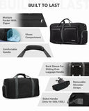 Gonex 80L Packable Travel Duffle Bag Foldable Duffel Bags for Luggage Gym Sports Camping Travelling Cycling Storage Shopping Water & Tear Resistant Black