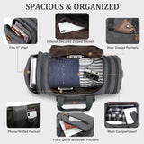 Gonex Canvas Duffle Bag for Travel, 60L Duffel Overnight Weekend Bag (Gray)
