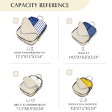 Gonex Compression Packing Cubes, 4pcs Expandable Storage Travel Luggage Bags Organizers (Cream)