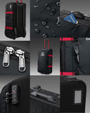 Gonex Rolling Duffle Bag with Wheels, Water - repellent 30 inch Nylon Large Wheeled Travel Duffel Luggage with TSA Lock & Telescopic Handle 100L, Black