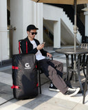 Gonex Rolling Duffle Bag with Wheels, Water - repellent 30 inch Nylon Large Wheeled Travel Duffel Luggage with TSA Lock & Telescopic Handle 100L, Black