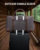 Gonex Waxed Canvas Duffle Bag for Travel, Water - resistant Vintage 55L Duffel Weekender with Shoes Compartment & Luggage Tag, Heavy - duty Overnight Bag with Suitcase Handle Sleeve for Men, Dark Grey