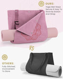 Gonex Yoga Mat Bag, Yoga Gym Bag Tote Bag with Multi Pockets For Women Men, Canvas Yoga Mat Carrier Take in Out Mat Easily For Pilates Travel Workout Office, Pink