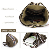 Goodhan Women Canvas Backpack Daypack Casual Shoulder Bag, Vintage Heavy - duty Anti - theft Travel Backpack