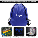 GoodtoU Drawstring Bags Bulk, 60 Pcs Draw String Bags Cinch Bag Drawstring Gym Bag Sackpack Backpack for Women Men, Blue
