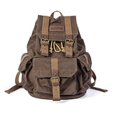 GOOTIUM 21101KA-S Specially High Density Thick Canvas Backpack Rucksack, Coffee, Small