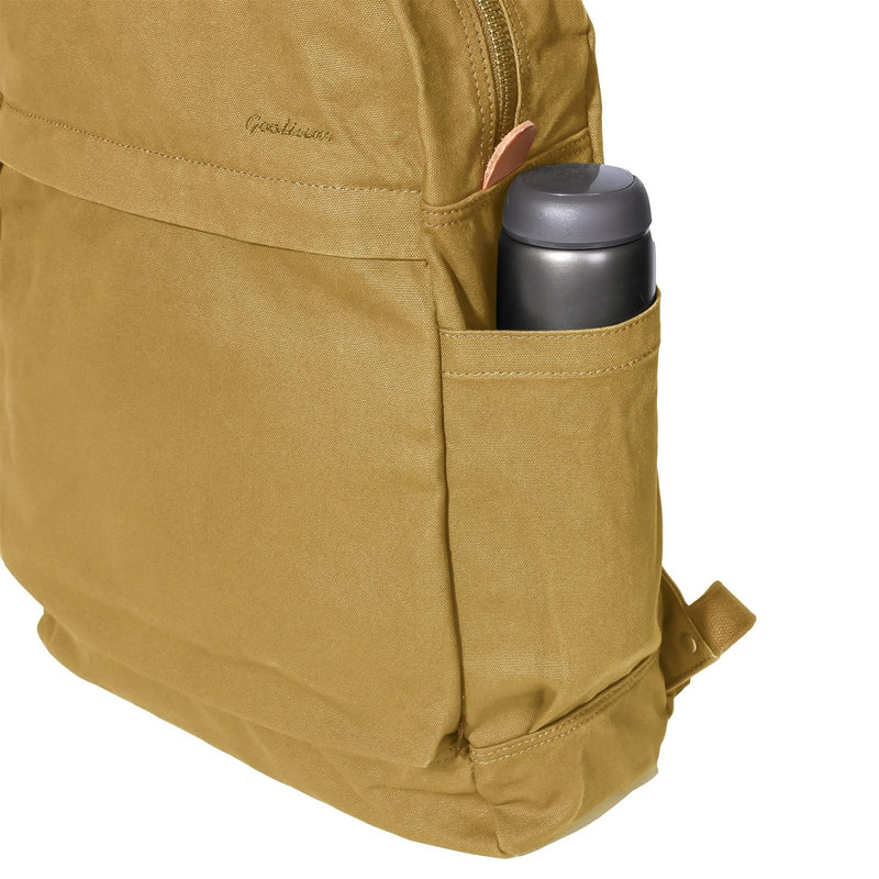 GOOTIUM Canvas Backpack for Women Vintage Style Zipper Bag Men's Casual Daypack Cloth Outdoor Travel Rucksack, Khaki
