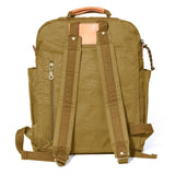 GOOTIUM Canvas Backpack for Women Vintage Style Zipper Bag Men's Casual Daypack Cloth Outdoor Travel Rucksack, Khaki