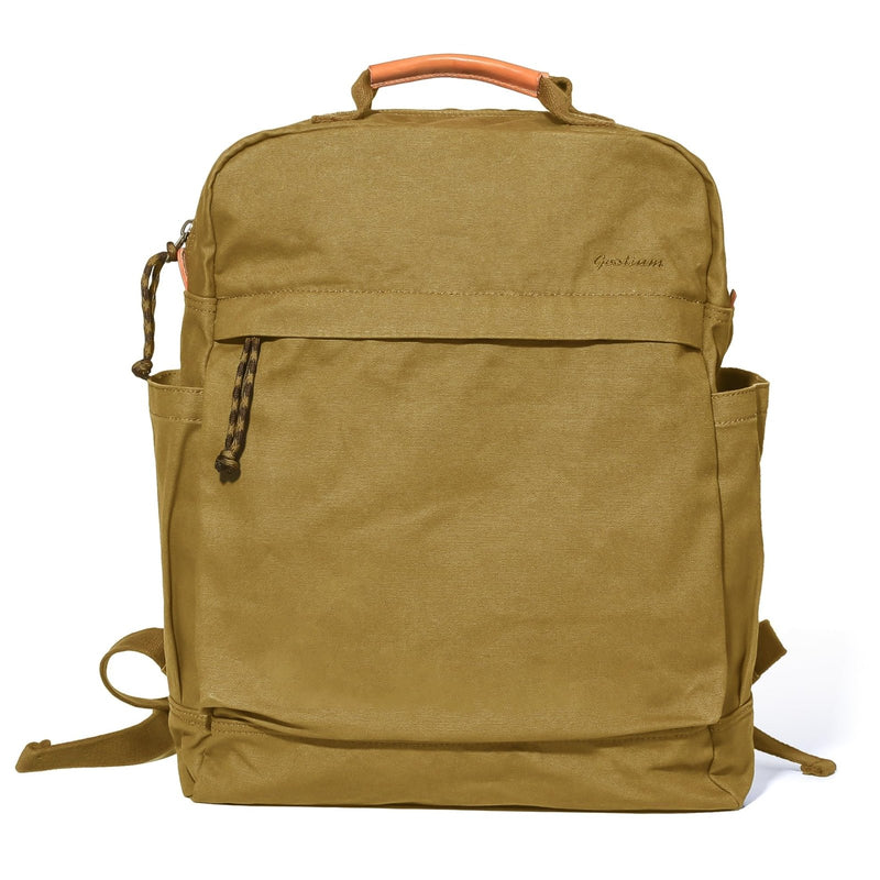 GOOTIUM Canvas Backpack for Women Vintage Style Zipper Bag Men's Casual Daypack Cloth Outdoor Travel Rucksack, Khaki