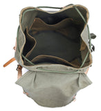 Gootium Canvas Backpack - Vintage Military Rucksack Travel Dayack, Green