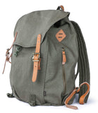 Gootium Canvas Backpack - Vintage Military Rucksack Travel Dayack, Green