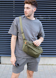 Gootium Canvas Backpack x Crossbody Pack - Casual Vintage Style Cloth Daypack Combo
