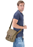 GOOTIUM Canvas Crossbody Bag - Small Messenger Bag | Vintage Shoulder Purse, Field Tan