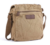 GOOTIUM Canvas Crossbody Bag - Small Messenger Bag | Vintage Shoulder Purse, Khaki