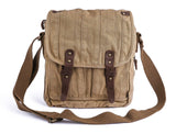 GOOTIUM Canvas Crossbody Bag - Small Messenger Bag | Vintage Shoulder Purse, Khaki